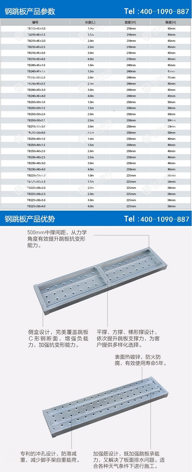 鋼踏板鋼跳板規(guī)格 鋼踏板鋼跳板規(guī)格
